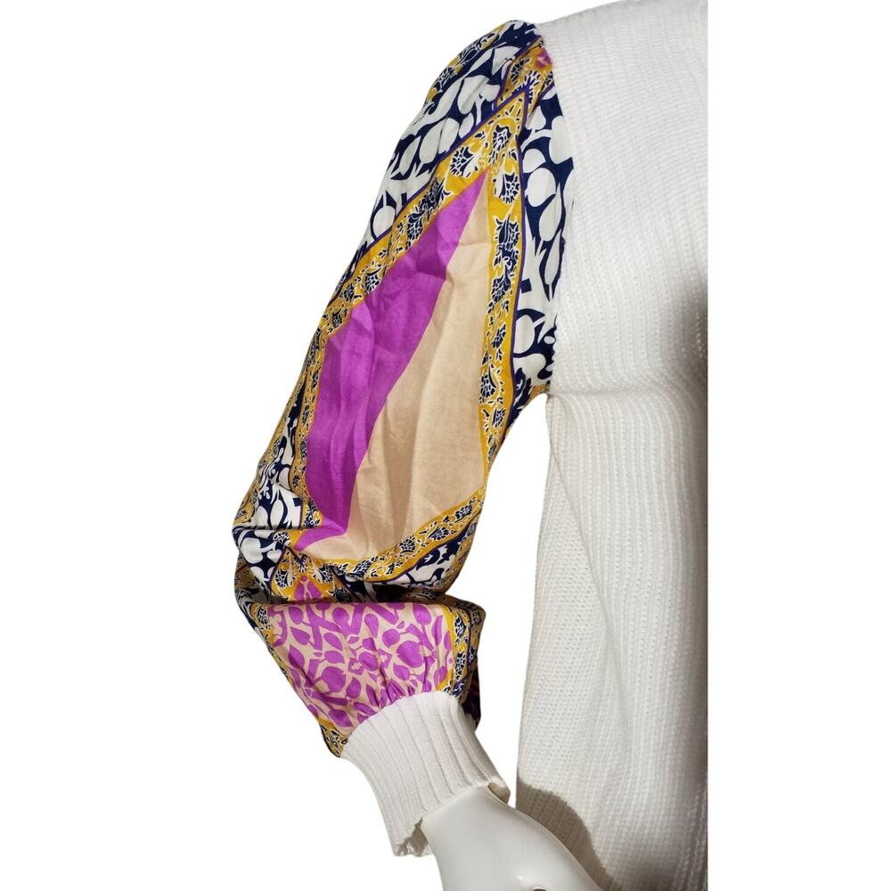 Fate Sweater | Medium | Boho Patchwork Sleeve Knit - image 3